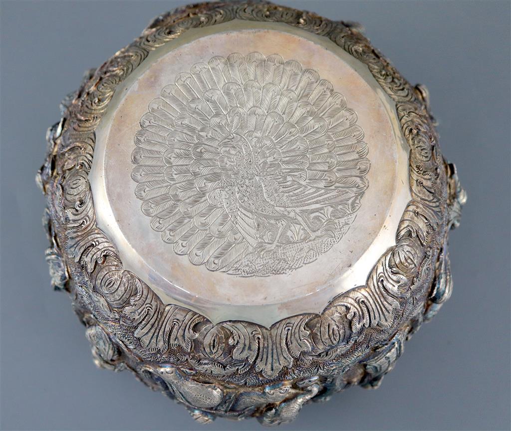 A 19th century Burmese silver bowl,